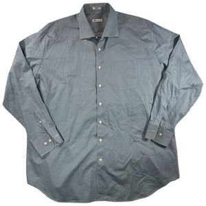 Peter Millar Crown Button Up Geometric Shirt Blue Men’s XXL EUC